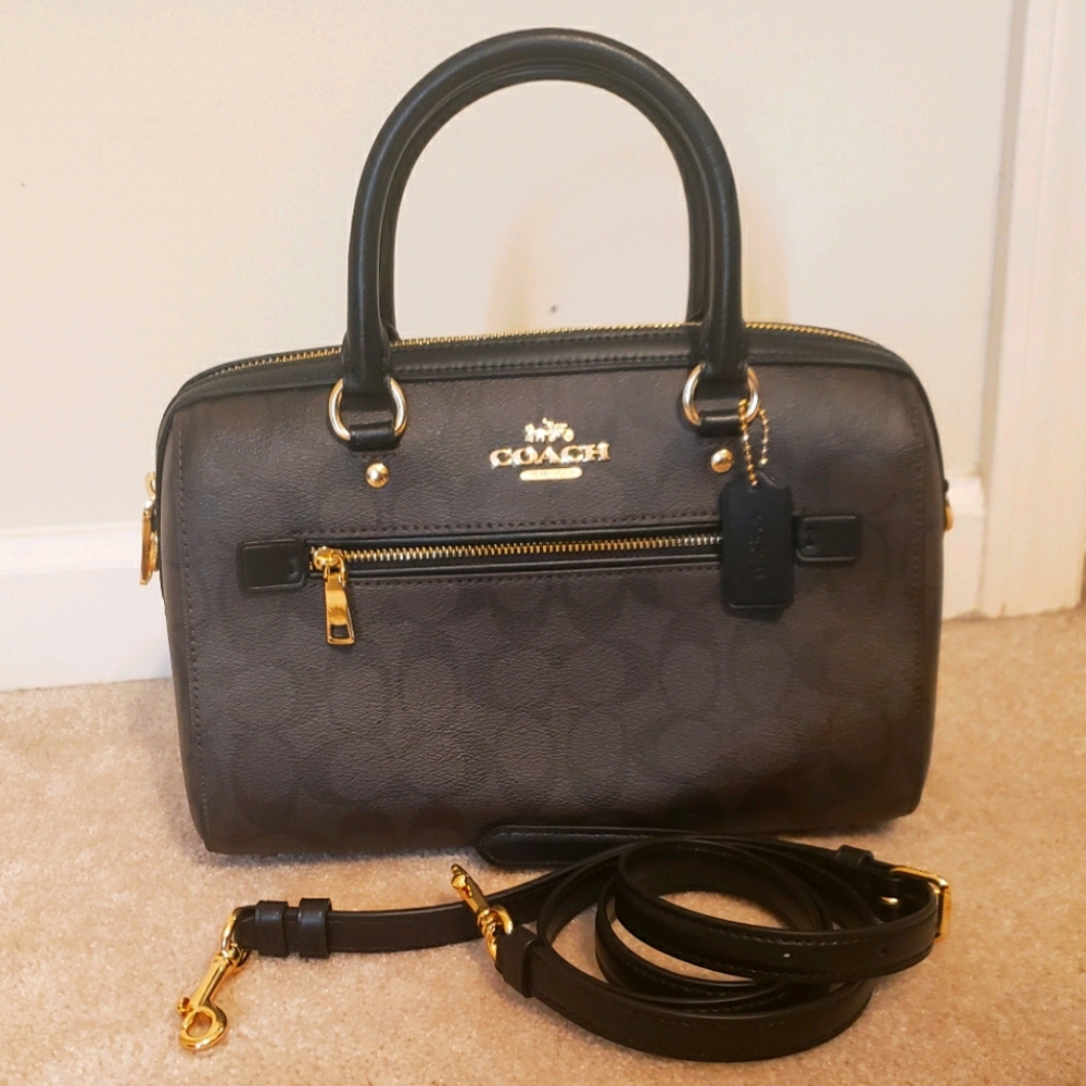 Coach rowan satchel in signature canvas